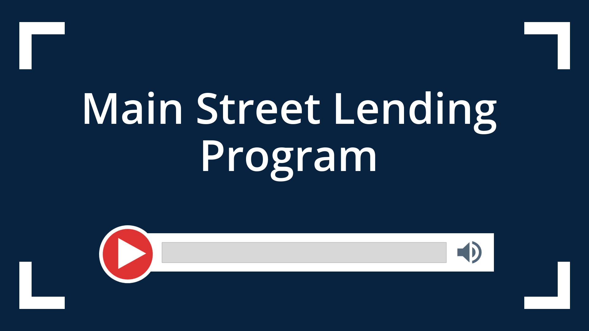 Main Street Lending Program